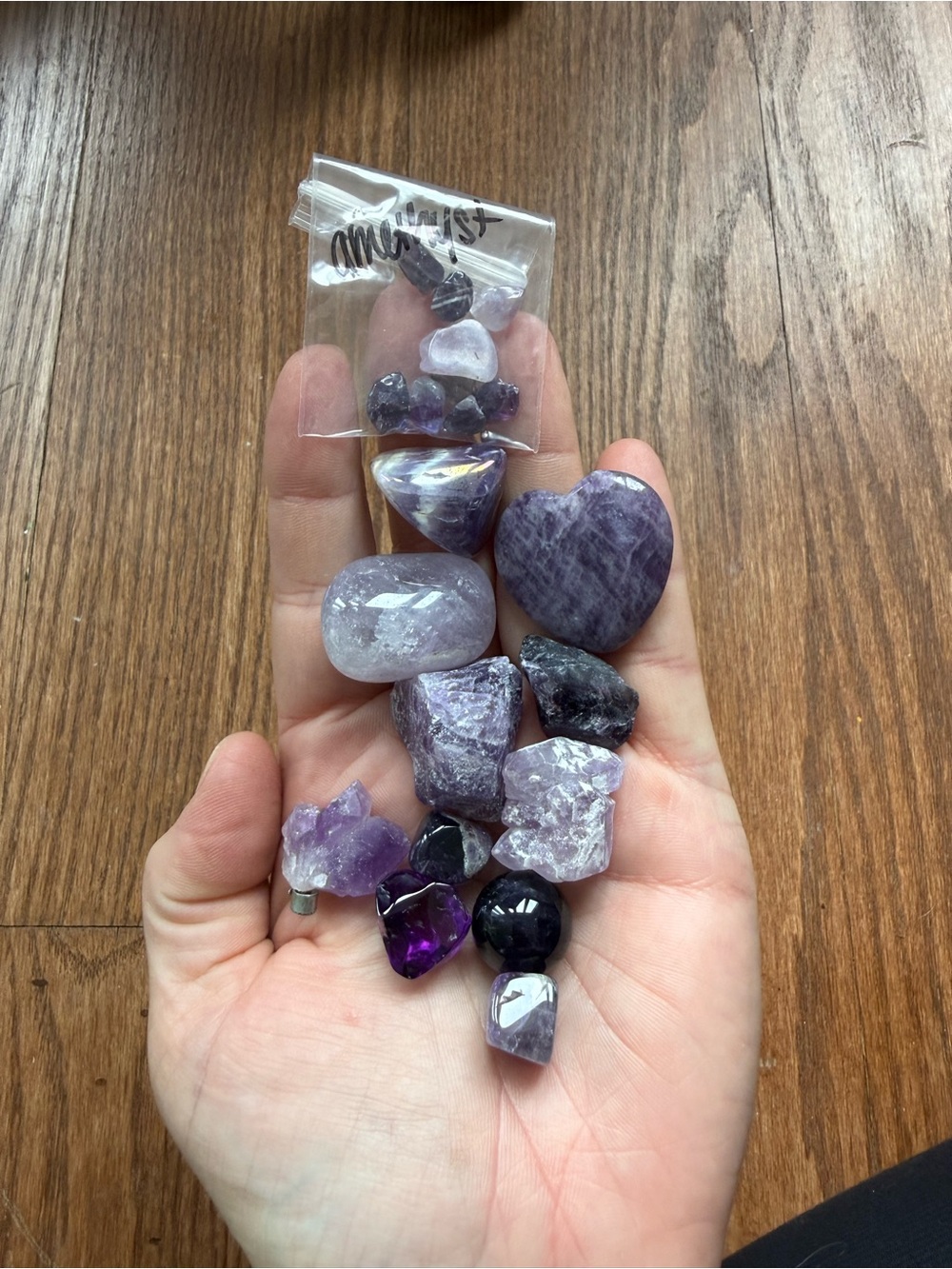 Beautiful rich purple bundle of amethyst crystals